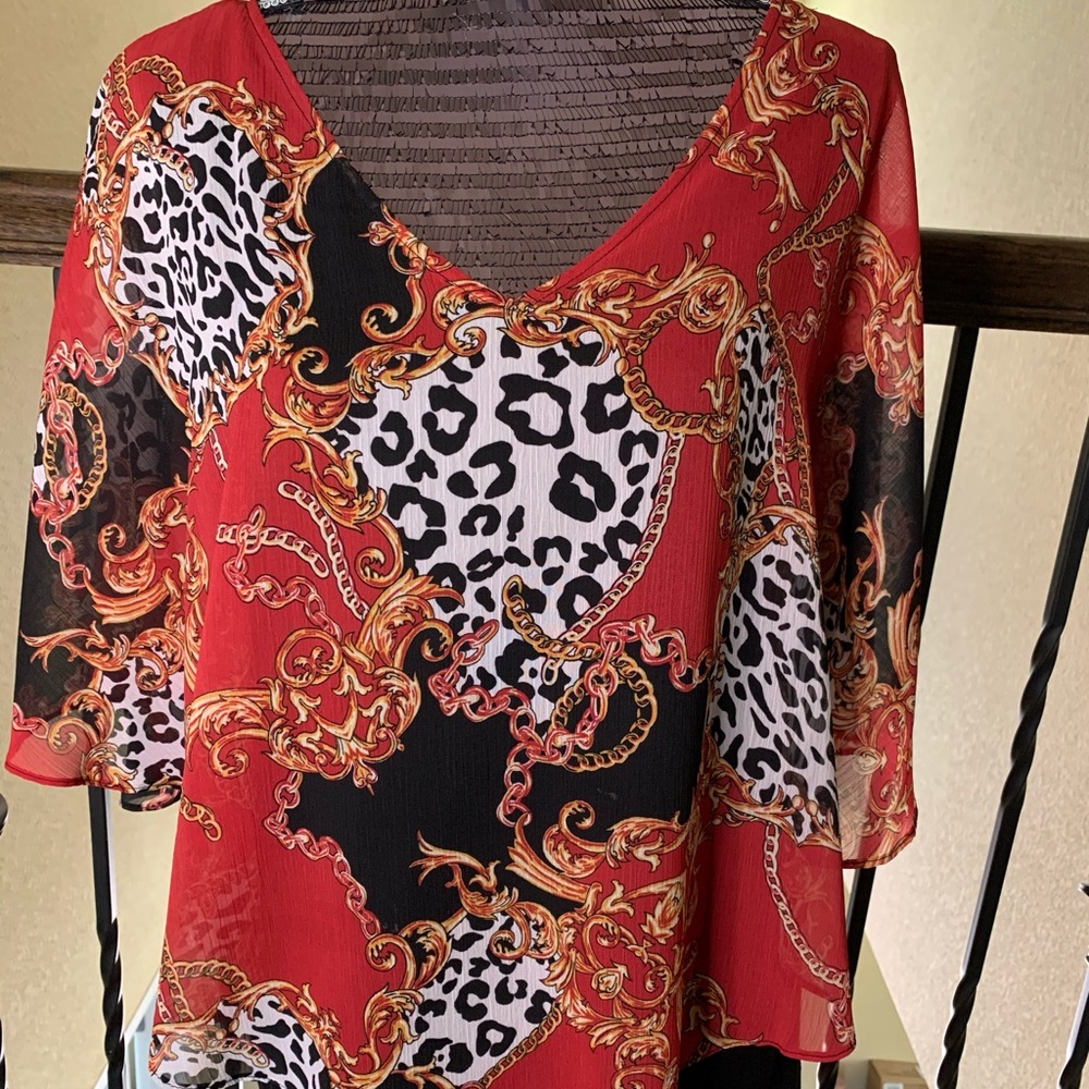 In Studio Handkerchief layered top - XL